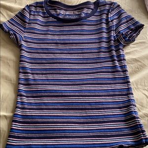 blue ribbed tee